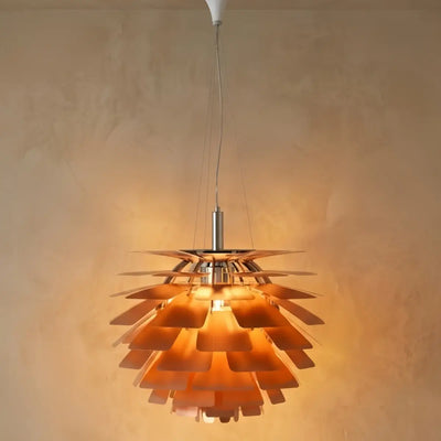 Vivara Nordic Aluminum Pendant Light — Pinecone Design Silver/White/Black for Dining Room Copper