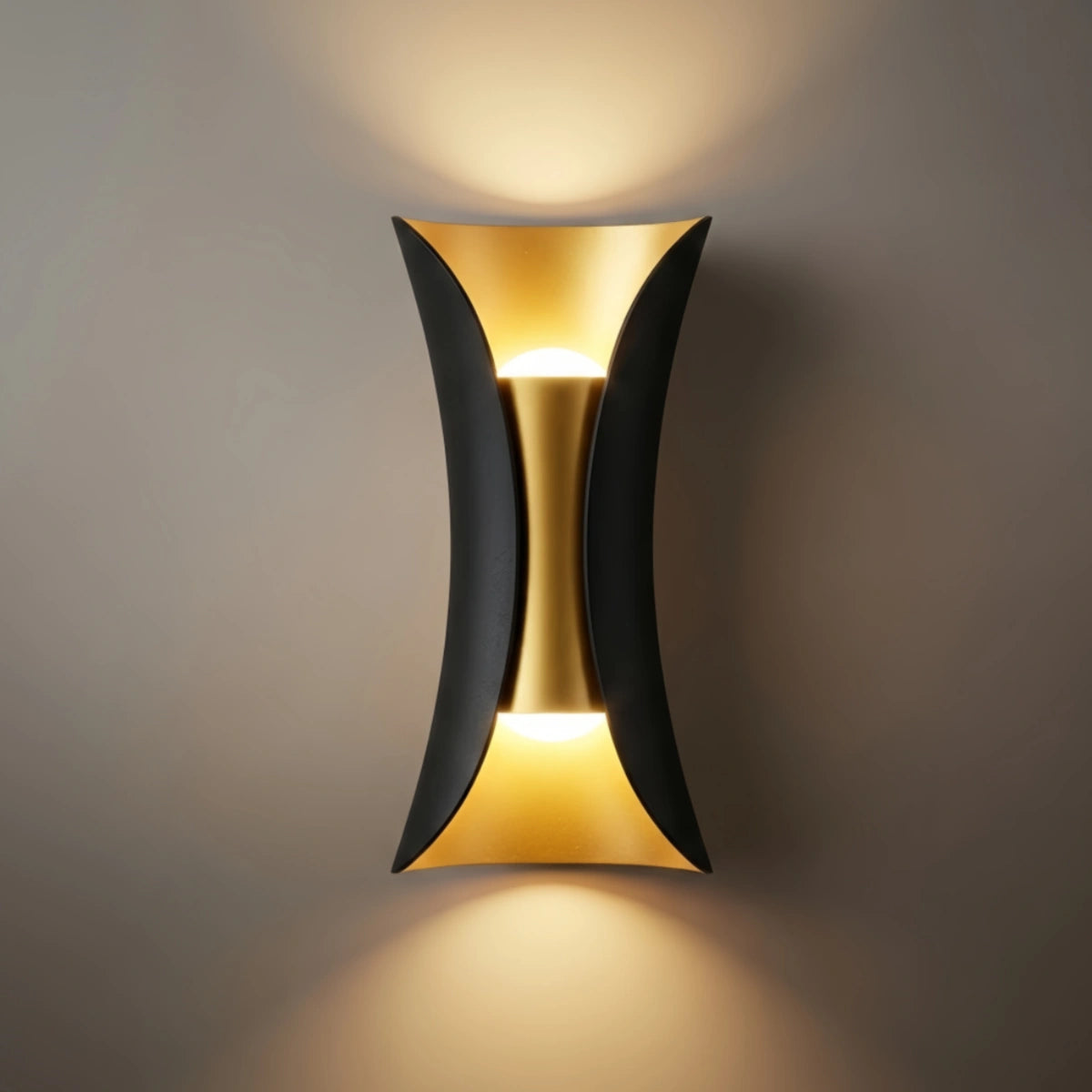 Modern Curved Outdoor Wall Mounted Led Light Dimensionb