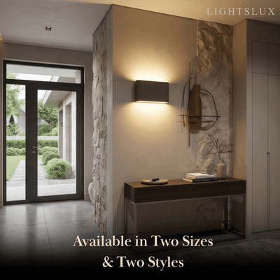 Irondale Minimalist Rectangular Outdoor Wall Lamp