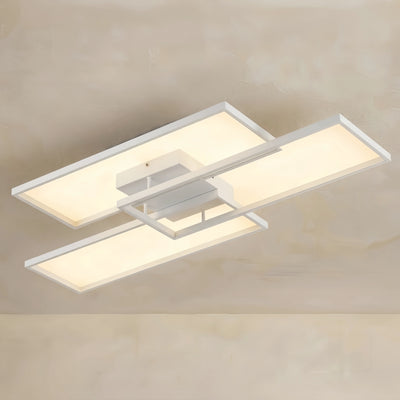 Arcato Modern Dimmable Ceiling Light - Black/Gold Rectangular for Bedroom/Living Room
