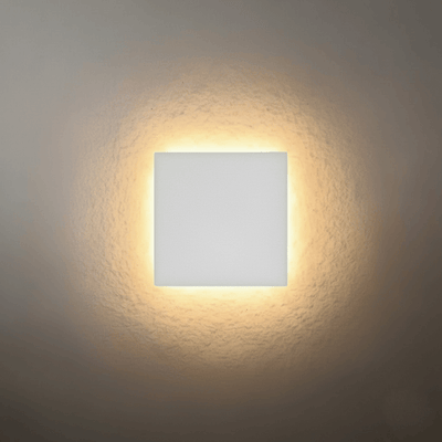 Solara Minimalist LED Outdoor Wall Lamp – Black/White Round/Square Porch Sensor Light