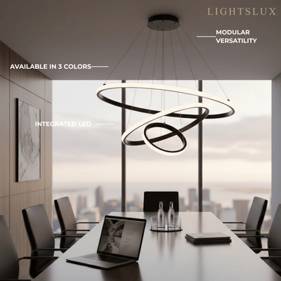 Velora Modern Metal Ring Pendant Light –  Fixture for Living