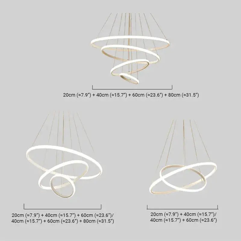 Velora Modern Metal Ring Pendant Light –  Fixture for Living