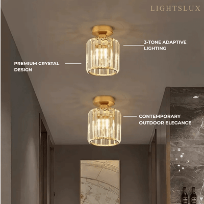 Vetro Modern Ceiling Lamp Metal/Crystal Desig