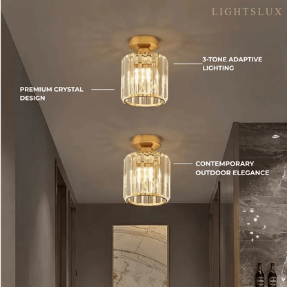 Vetro Modern Ceiling Lamp Metal/Crystal Desig