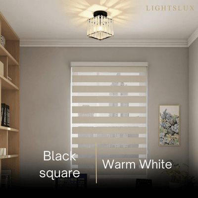Vetro Modern Ceiling Lamp Metal/Crystal Design in Black/Gold/Silver for Bedroom