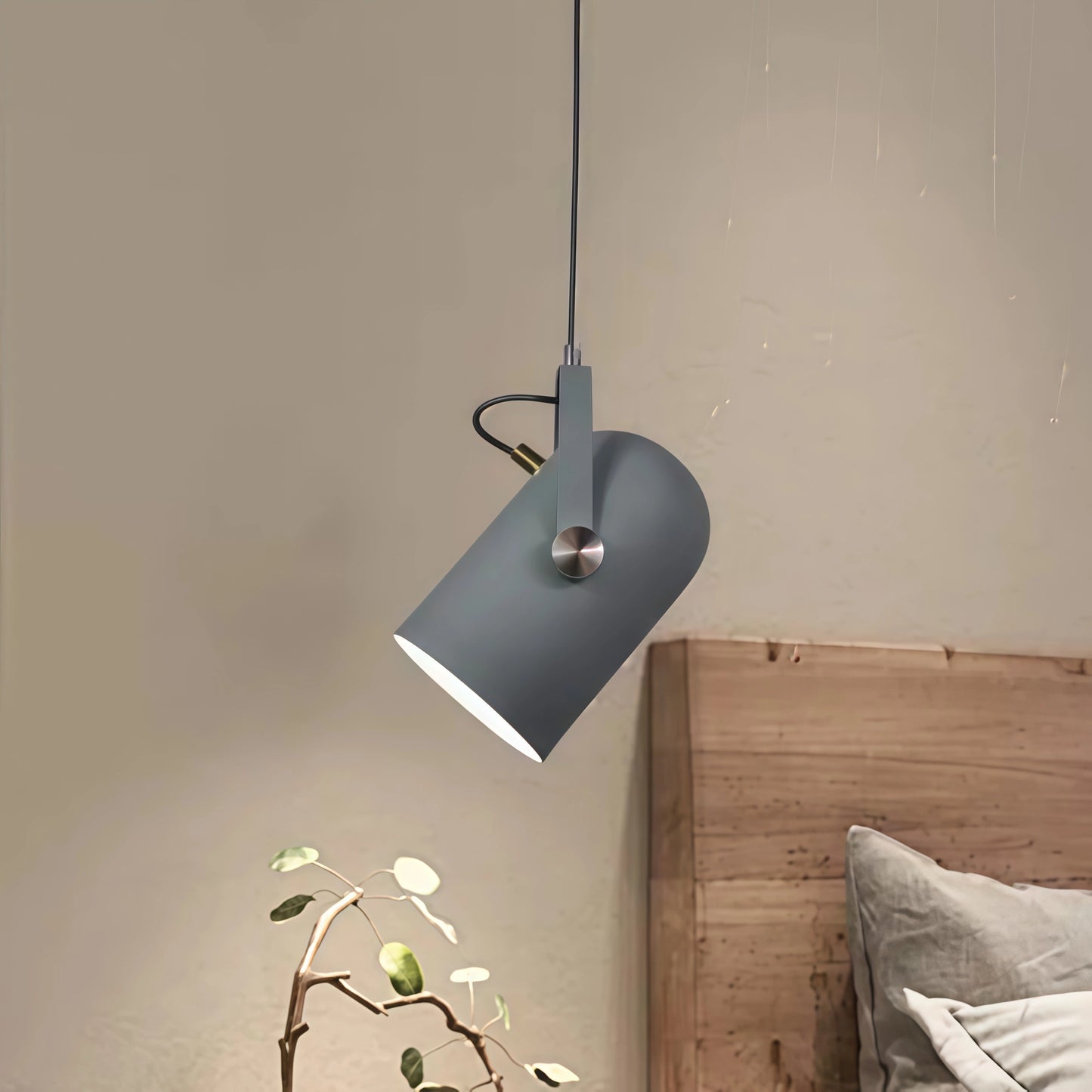 Morandia Modern Pendant Light – Angle-Adjustable Metal Fixture for Bedroom