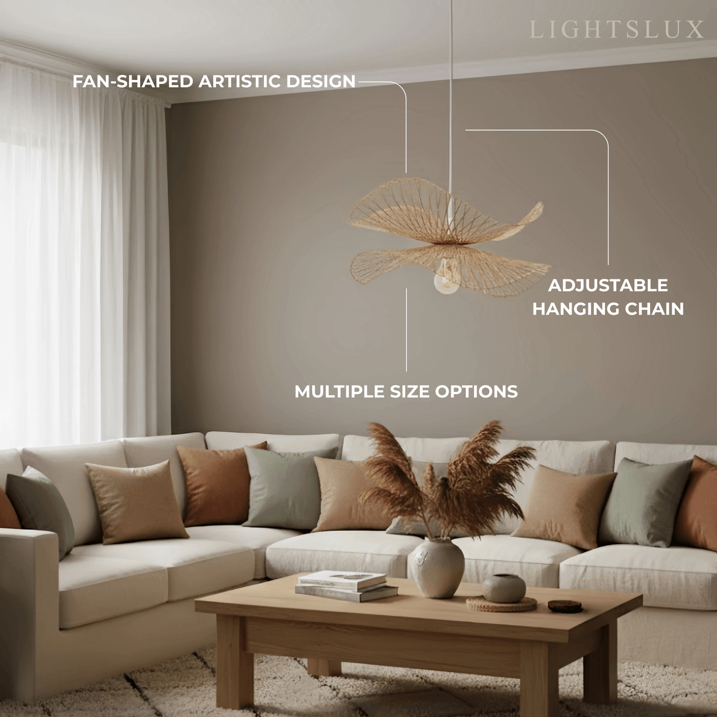 Bamburo Natural Rattan Pendant Light