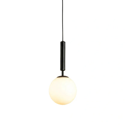 Modern Gold Pendant Light – Globular Glass/Metal Fixture