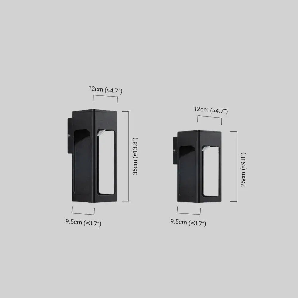 Modern Outdoor Wall Lamp – Metal Lantern with Sensor for Exterio