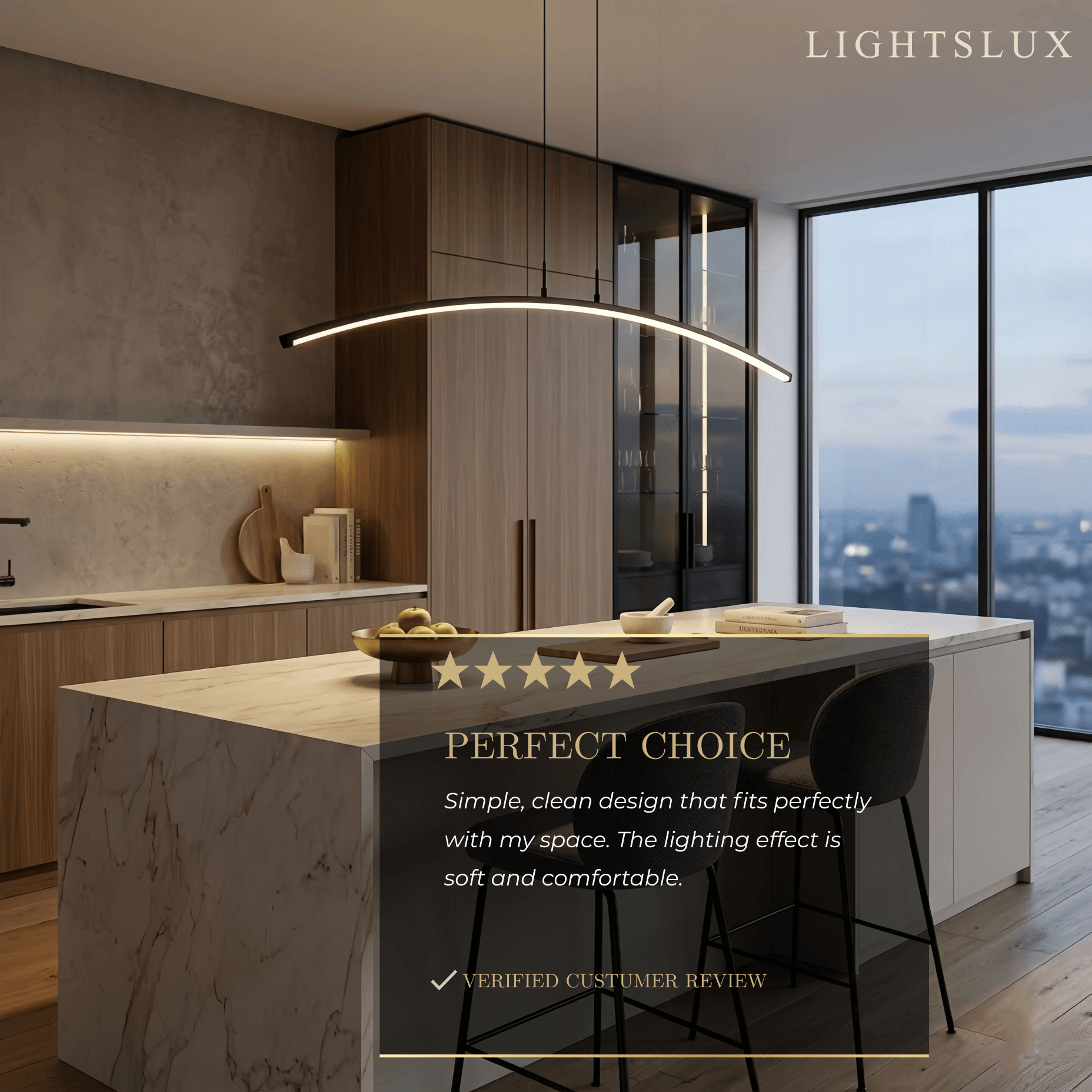 Arcato Minimalist Linear Pendant Light 