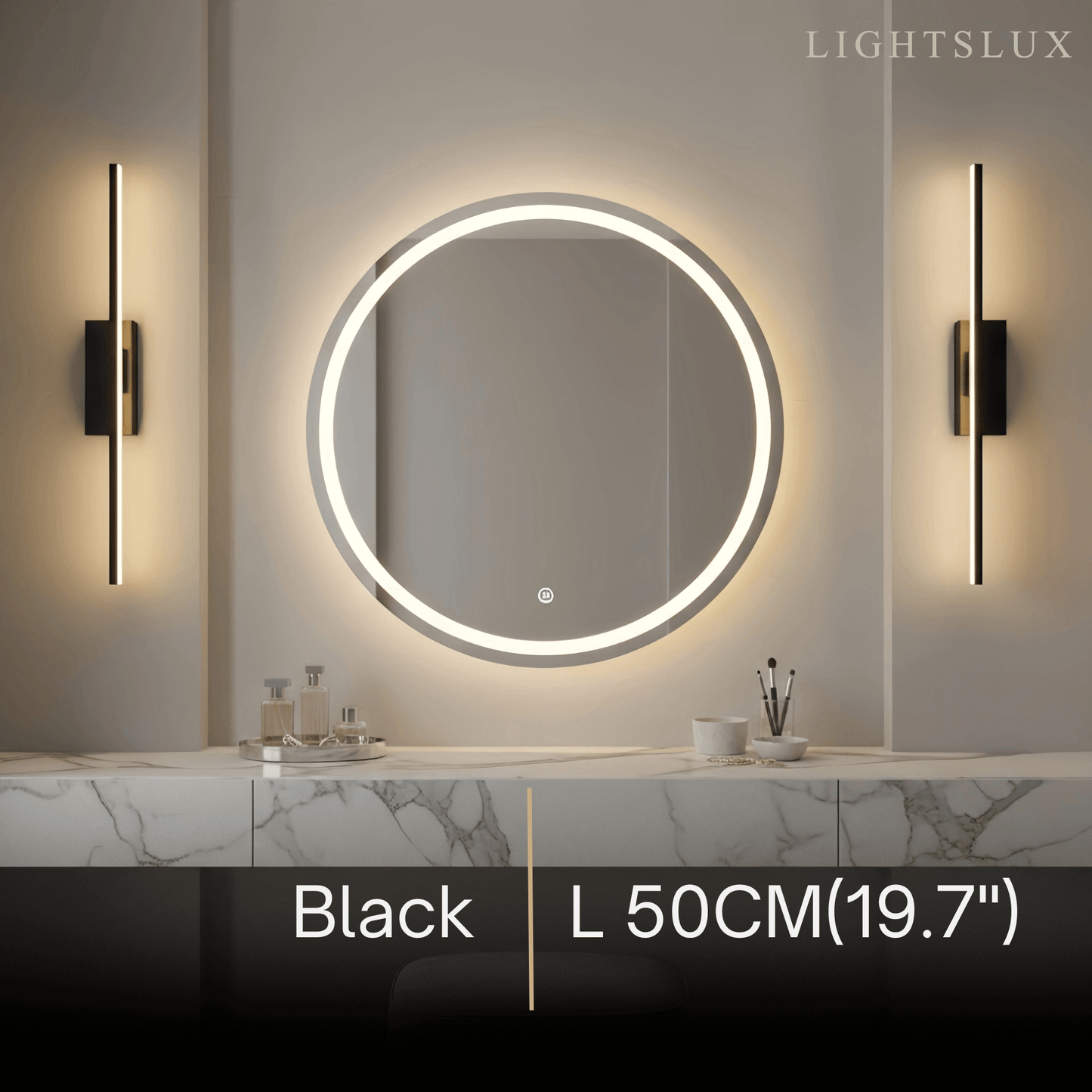 Arcato Modern Linear Wall Lamp – Black/White Metal Fixture for Bedroom