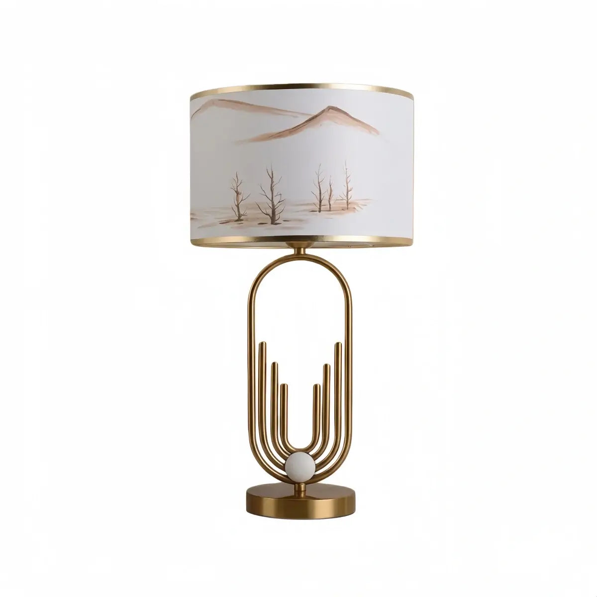 Table Lamp - Metal Frame with Fabric 