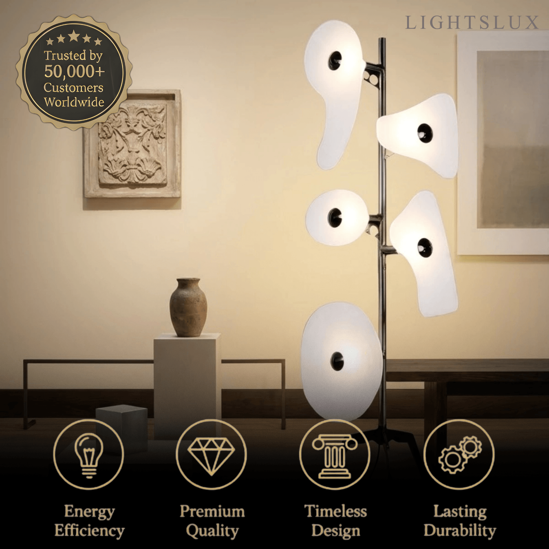 Modern Multicolor Floor Lamp for Study Room