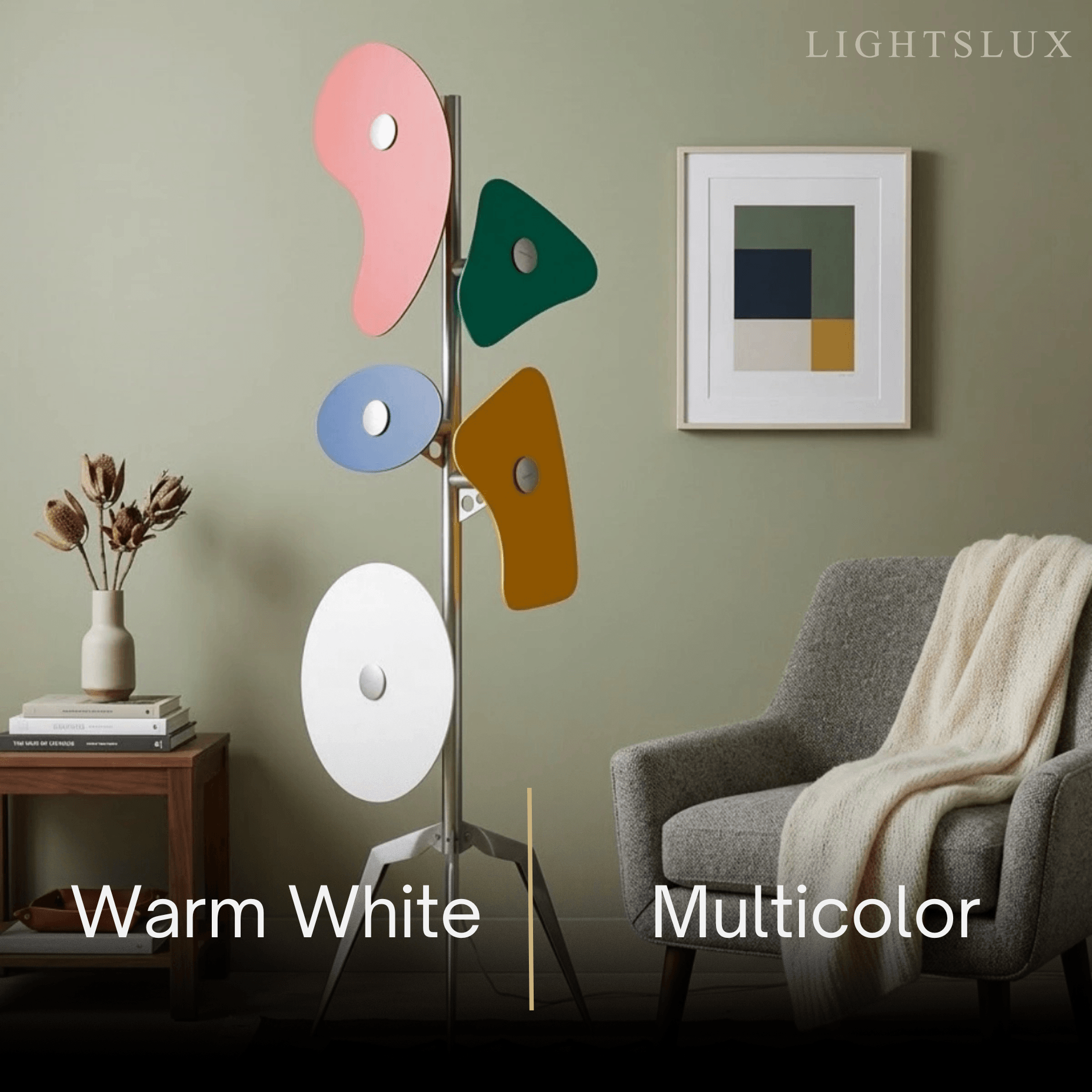 Modern Multicolor Floor Lamp for Study Room