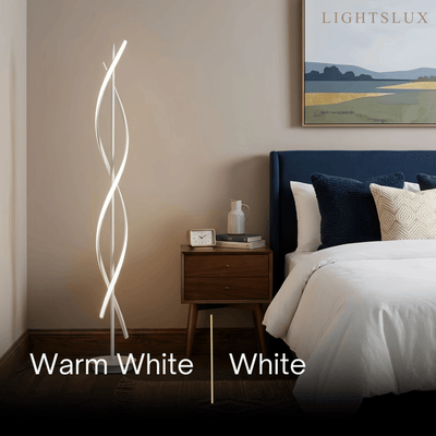  Arcato Modern Black & White Floor Lamp