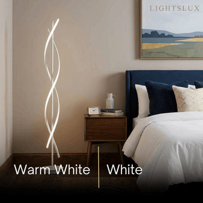  Arcato Modern Black & White Floor Lamp