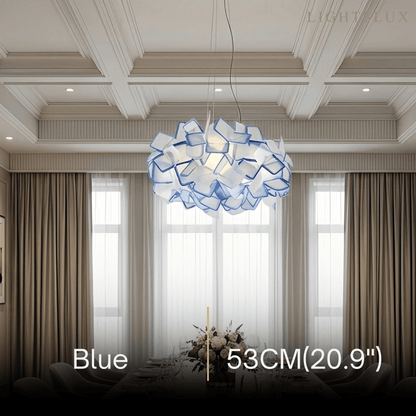 Lunara Art Deco Modern Multicolor Decorative Flower Acrylic Pendant Light