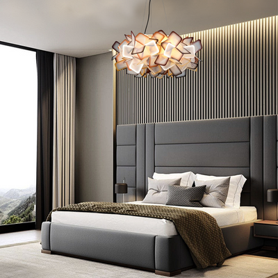 Art Deco Orange Flower Pendant Light Bedroom