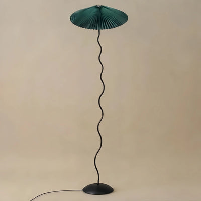 Zenno Modern Floor Lamp - Green/Red/White Metal & Fabric for Bedroom