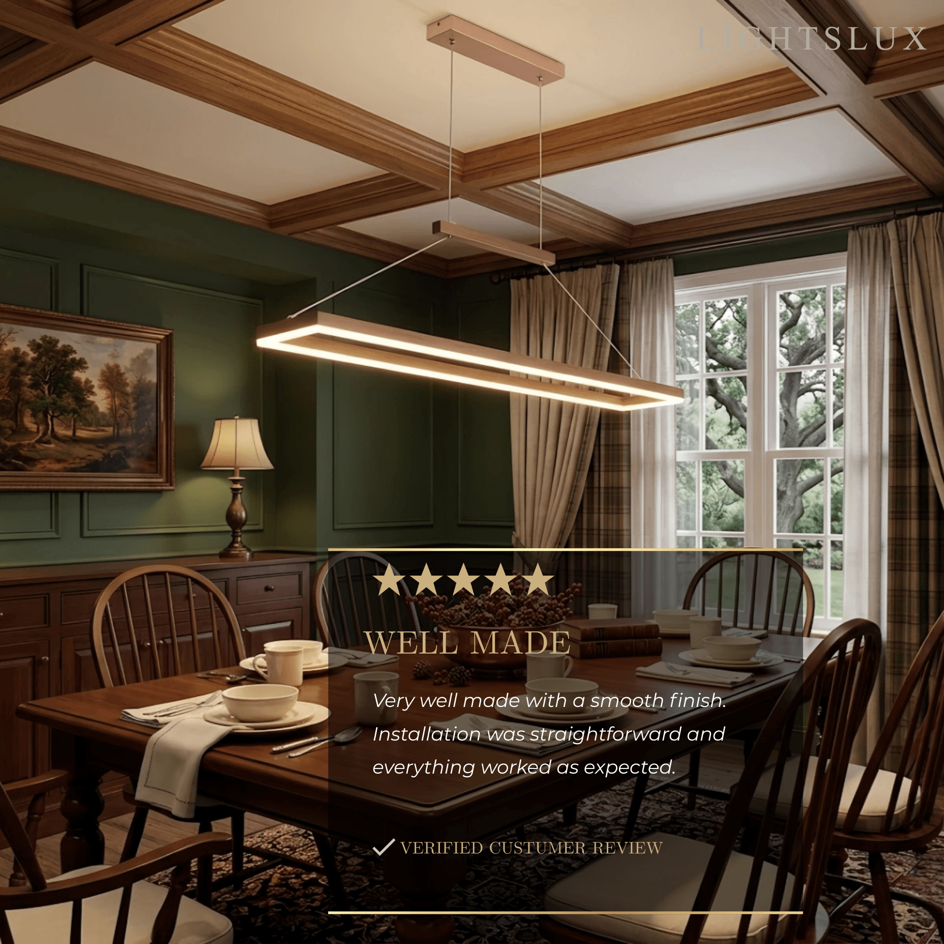 Excelis Luxury Rectangular Pendant Light