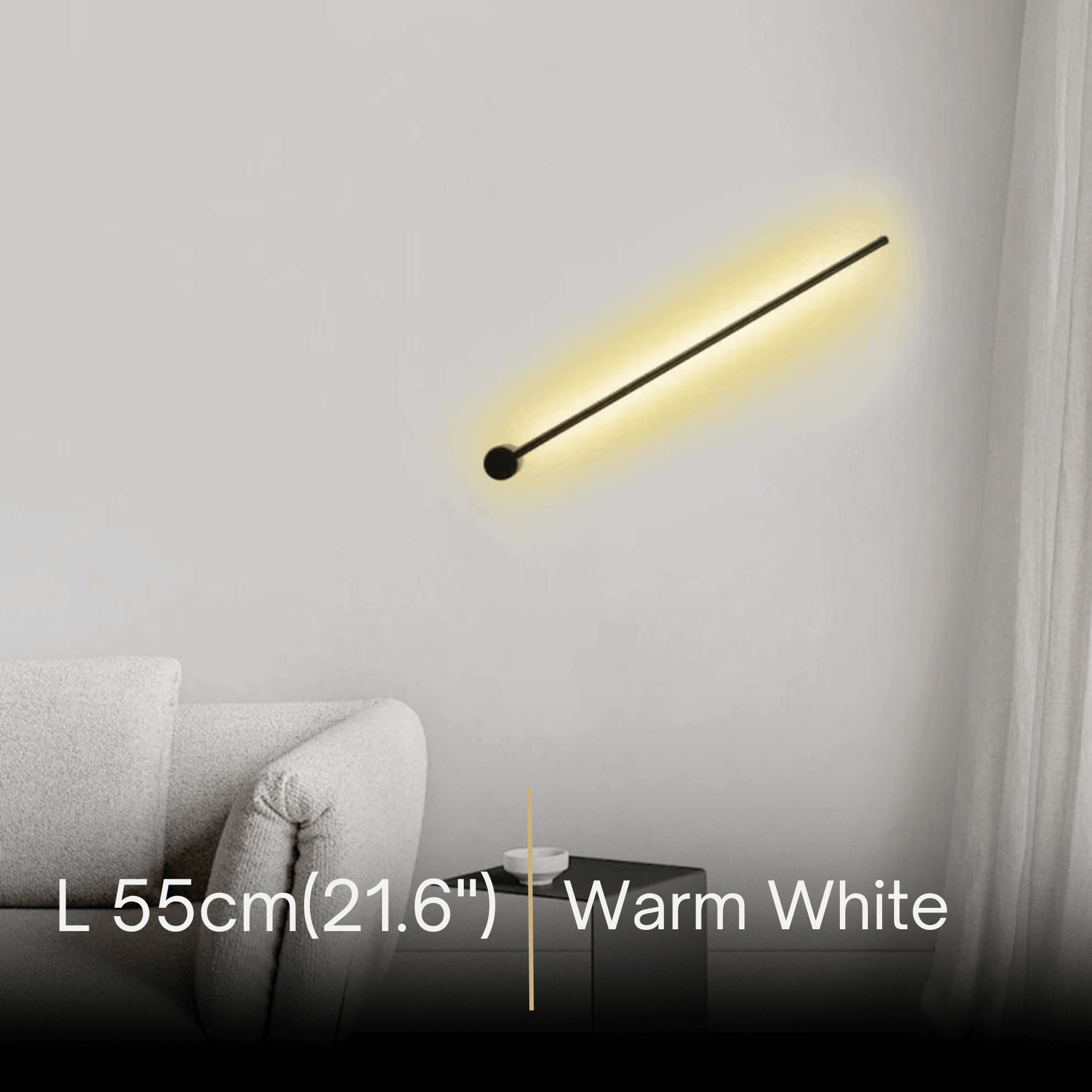 Arcato Minimalist LED Wall Lamp- Linear Light for Bedroom