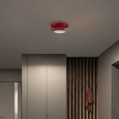 Black Art Deco Ceramic Ceiling Light for Bedroom