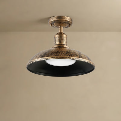 Irondale Industrial Waterproof Pendant Light -- Black/Brass Iron for Outdoor Wall