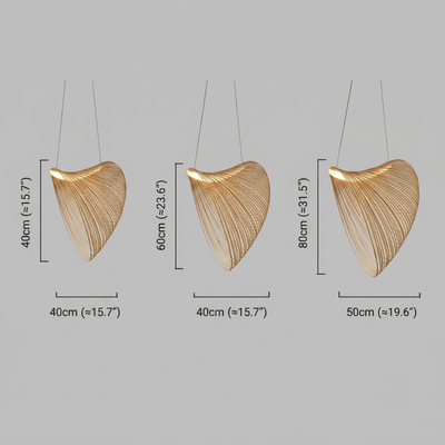 Zenno Art Deco Pendant Light - Irregular Wooden Design for Dining Room
