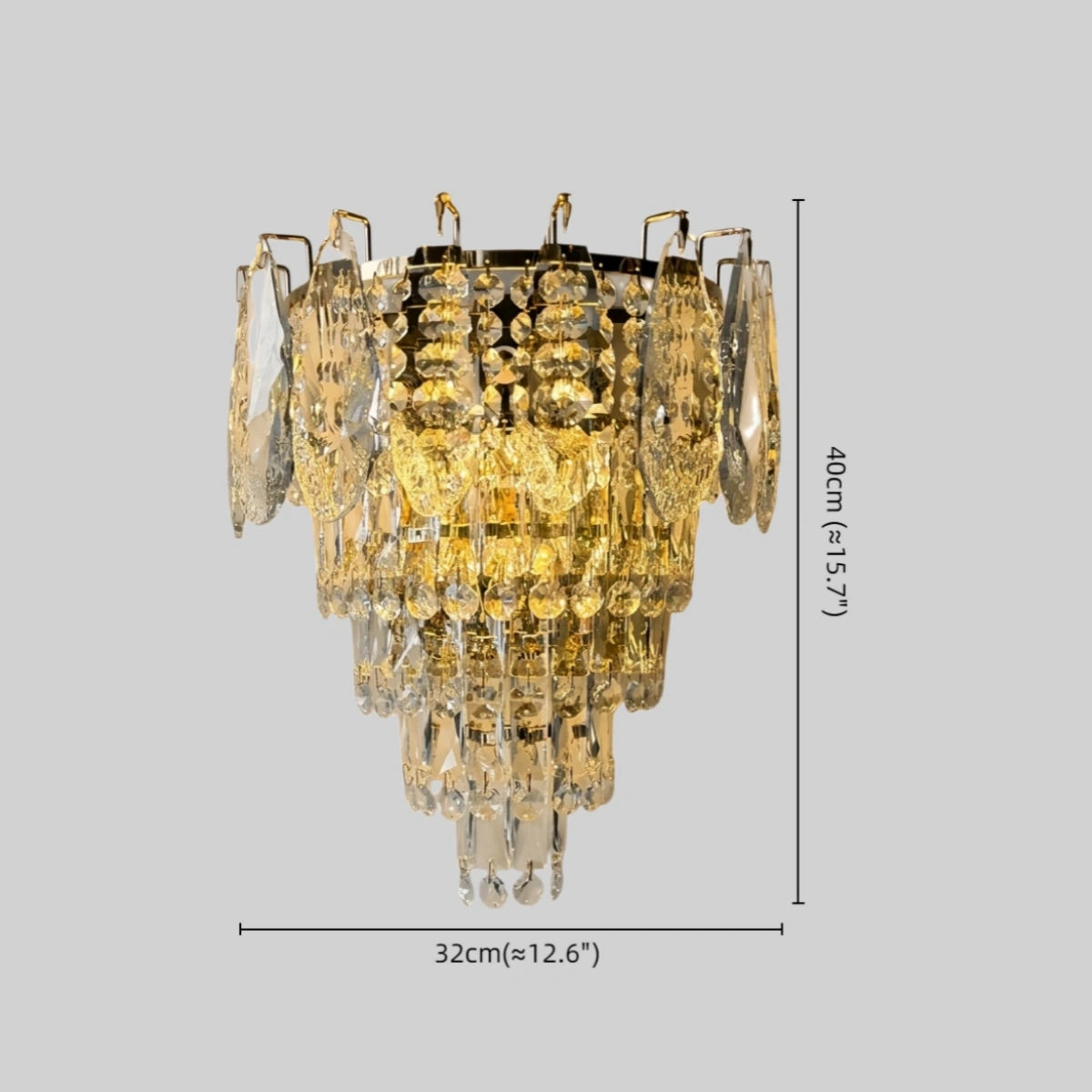 Velora Italian Luxury Wall Lamp--Crystal Shade Wall Lamp for Bedroom
