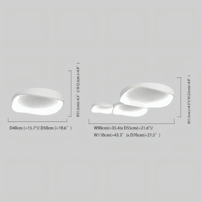  LED Flush Mount Ceiling Light – Metal /Acrylic for Living Room