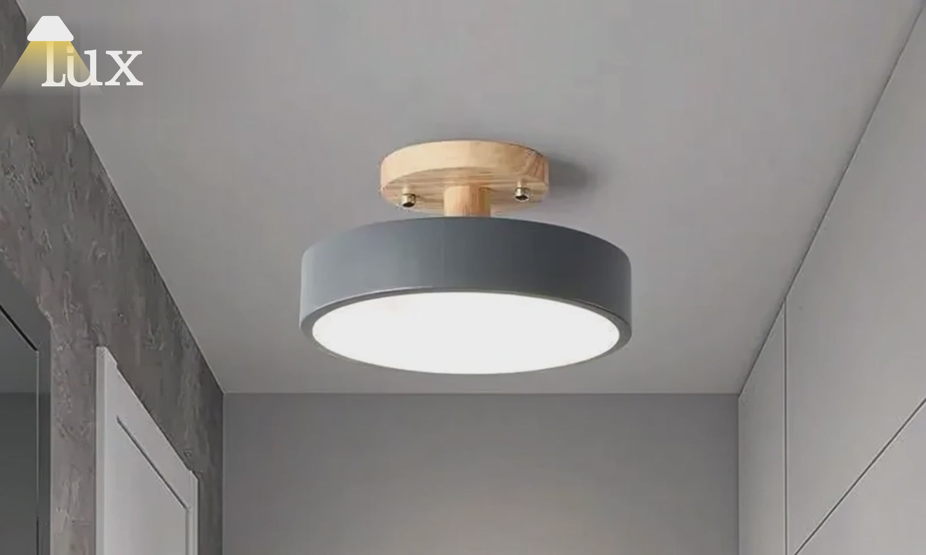 Morandia Morandi Style Ceiling Light - White/Pink/Green Wood & Acrylic for Bedroom
