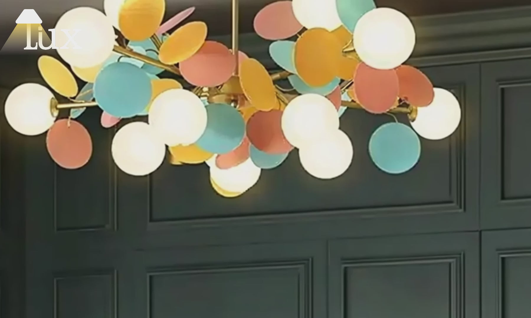 Nebula Modern Chandelier - Metal Frame with Glass Shades for Bedroom