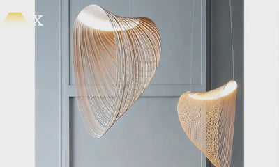 Zenno Art Deco Pendant Light - Irregular Wooden Design for Dining Room
