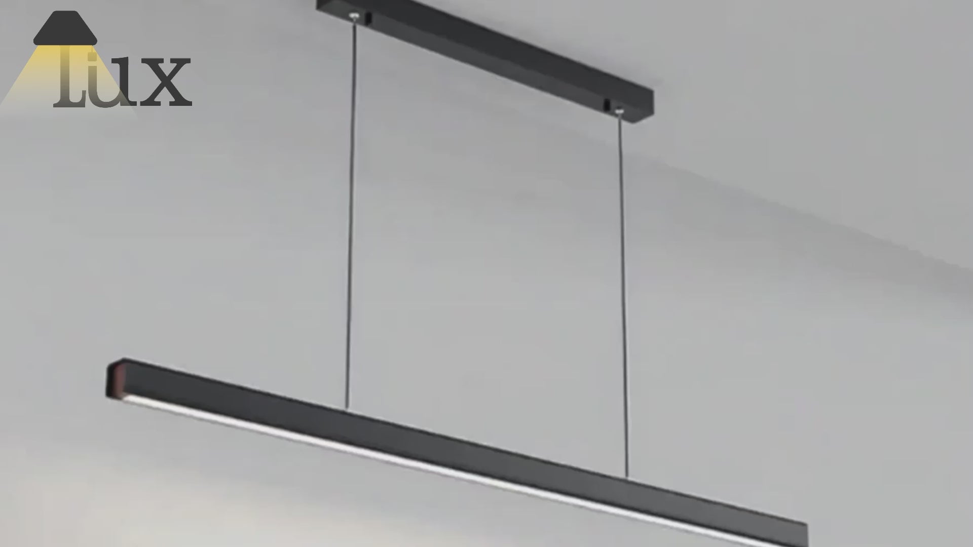 Arcato Minimalist Dimmable Linear Pendant Light – Black or White Acrylic for Dining Room