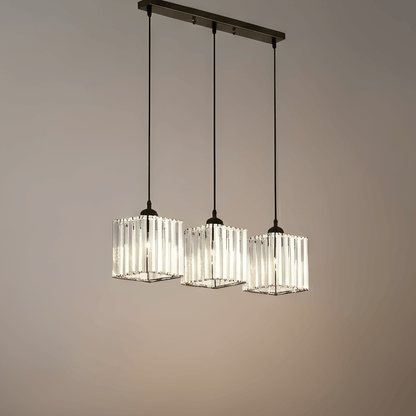Vetro Nordic LED Pendant Light-Metal/Glass Black/Gold for Dining Room/Living Room