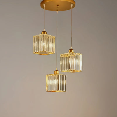 Vetro Nordic LED Pendant Light-Metal/Glass Black/Gold for Dining Room/Living Room