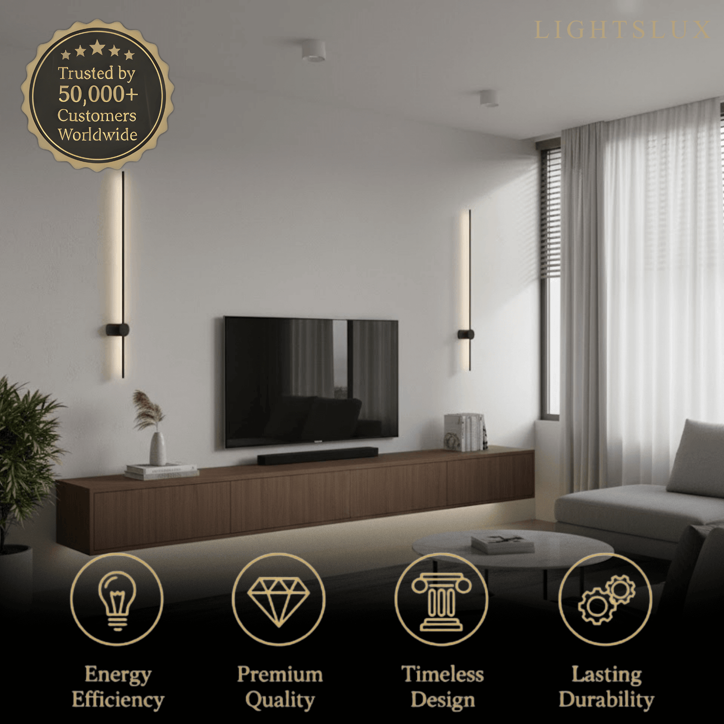 Arcato Minimalist LED Wall Lamp- Linear Light for Bedroom