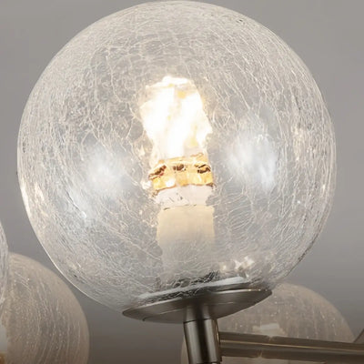 Velora Modern Natural Chandelier with Glass Shades for Living Spaces